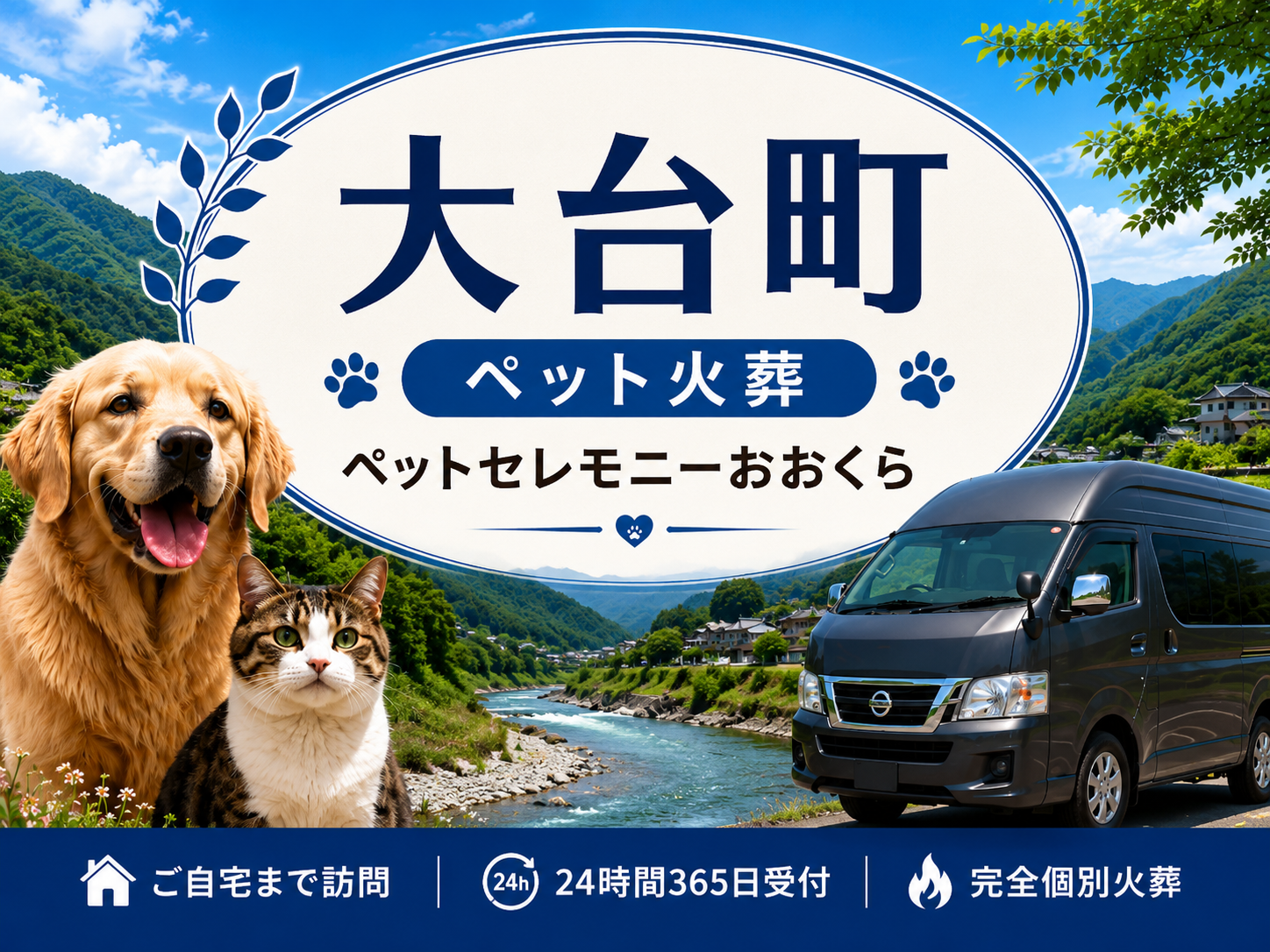 大台町のペット火葬・ペット葬儀｜ペットセレモニーおおくら