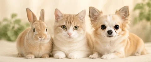 うさぎ・猫・チワワのイメージ
