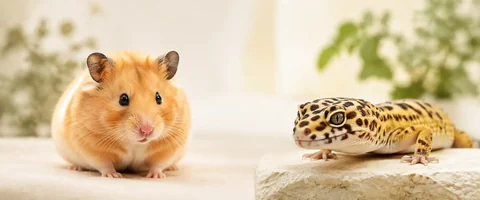 ハムスターとヒョウモントカゲモドキのイメージ